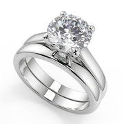 Payten 4 Prong Basket Solitaire Round Cut Diamond Engagement Ring - Nivetta